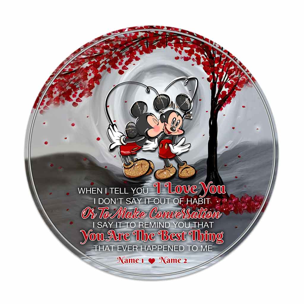 Personalized Round Wood Sign for Couples LGBT Support Gift