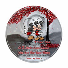 Load image into Gallery viewer, Personalized Round Wood Sign for Couples LGBT Support Gift
