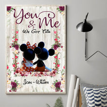 Load image into Gallery viewer, Personalized Mickey Mouse Canvas Art Custom Name Gift for Couple
