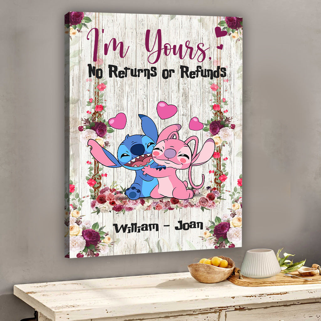 Personalized Ohana Canvas Print Custom Name Gift for Couple
