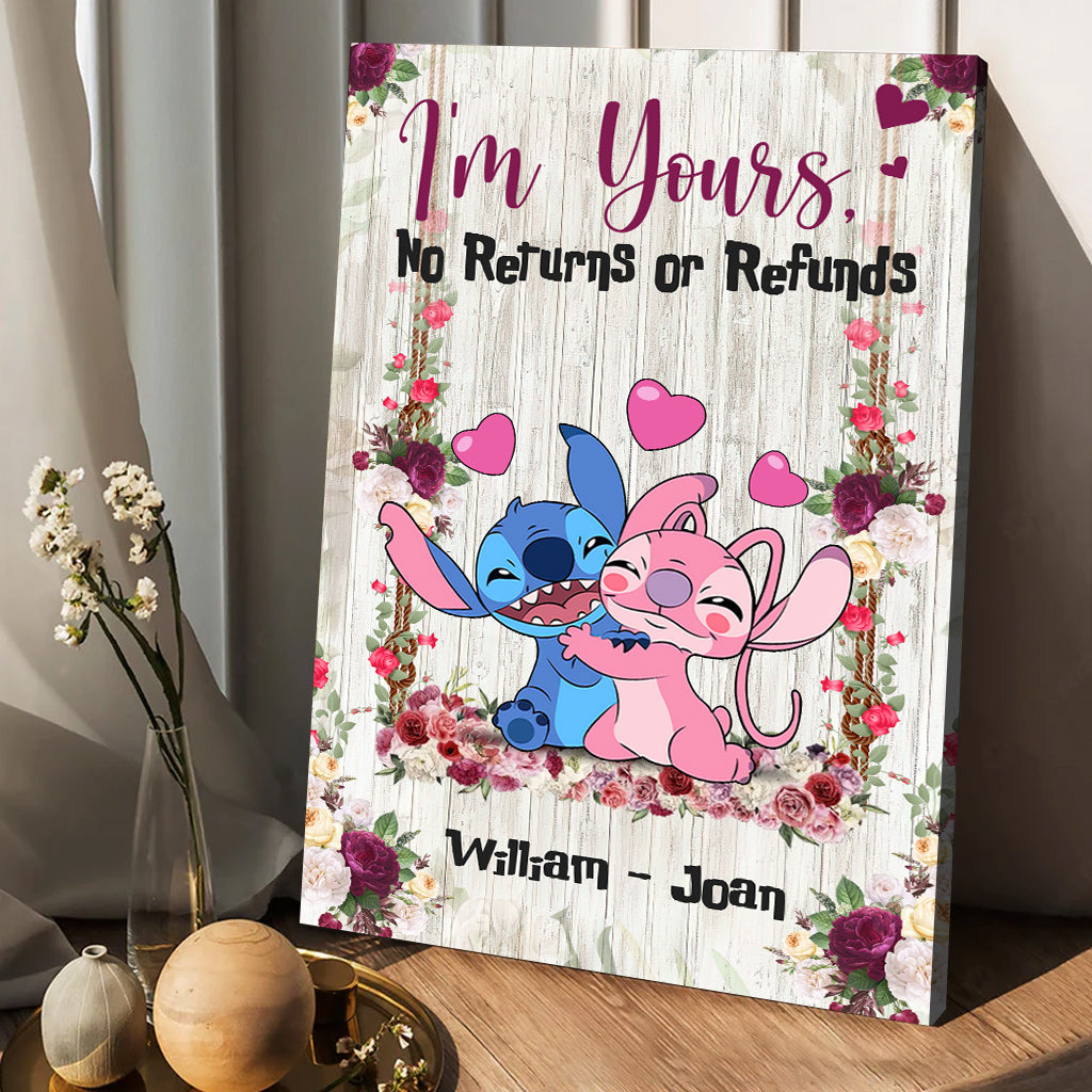 Personalized Ohana Canvas Print Custom Name Gift for Couple