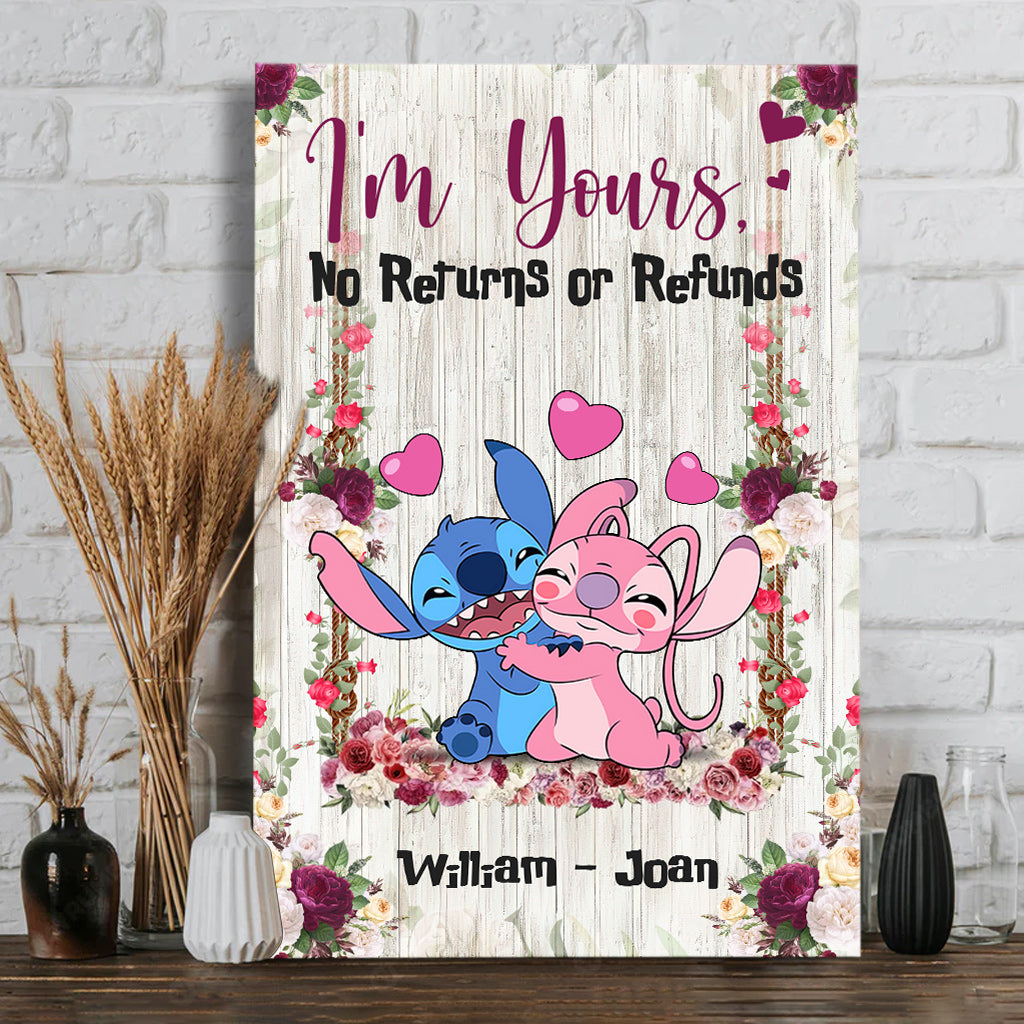Personalized Ohana Canvas Print Custom Name Gift for Couple