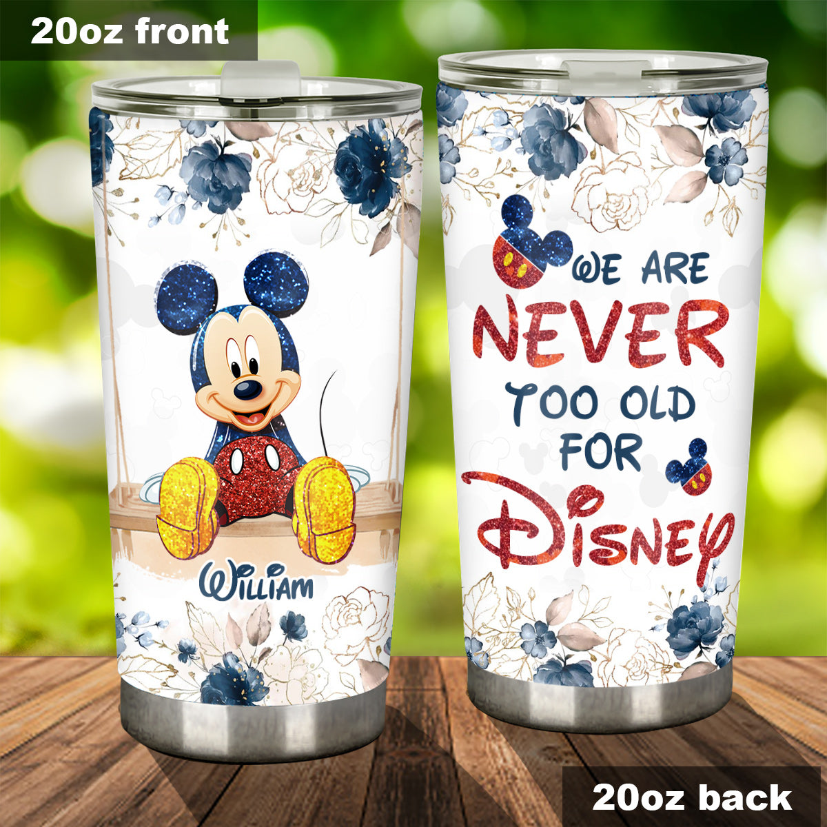 Personalized Disney Tumbler Custom Name Gift for Adults