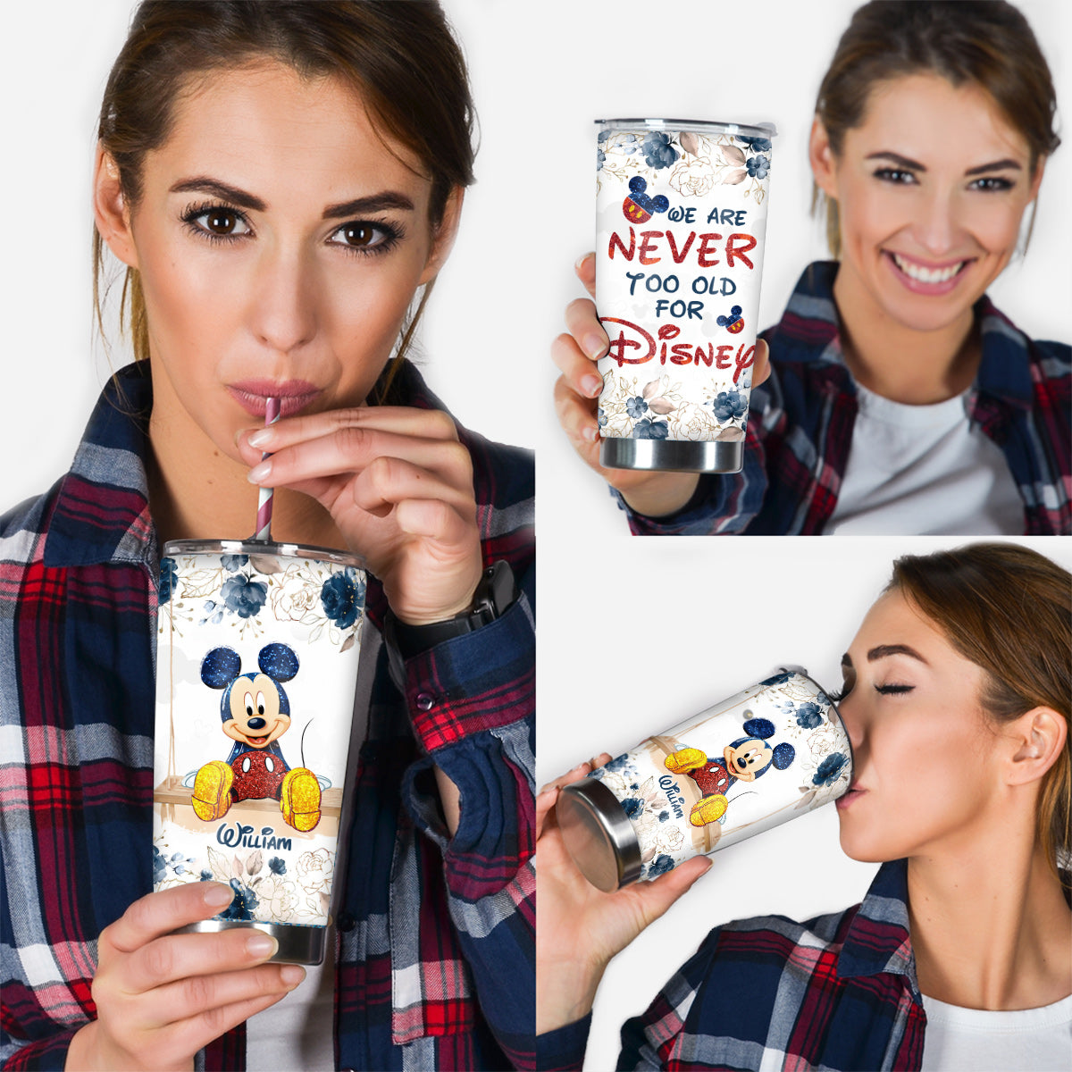 Personalized Disney Tumbler Custom Name Gift for Adults
