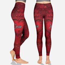 Load image into Gallery viewer, Personalized Valentine Hoodie &amp; Leggings with Custom Name Gift
