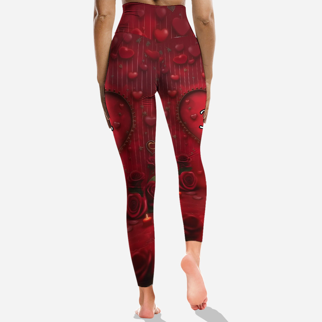 Personalized Valentine Hoodie & Leggings with Custom Name Gift