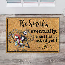 Load image into Gallery viewer, Personalized Nightmare Doormat Custom Name for Couples
