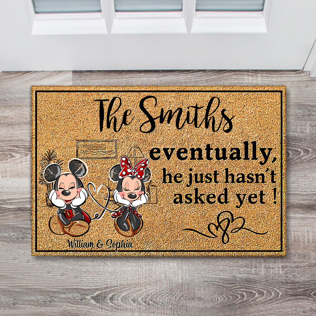 Personalized Mouse Doormat Custom Family Name Housewarming Gift