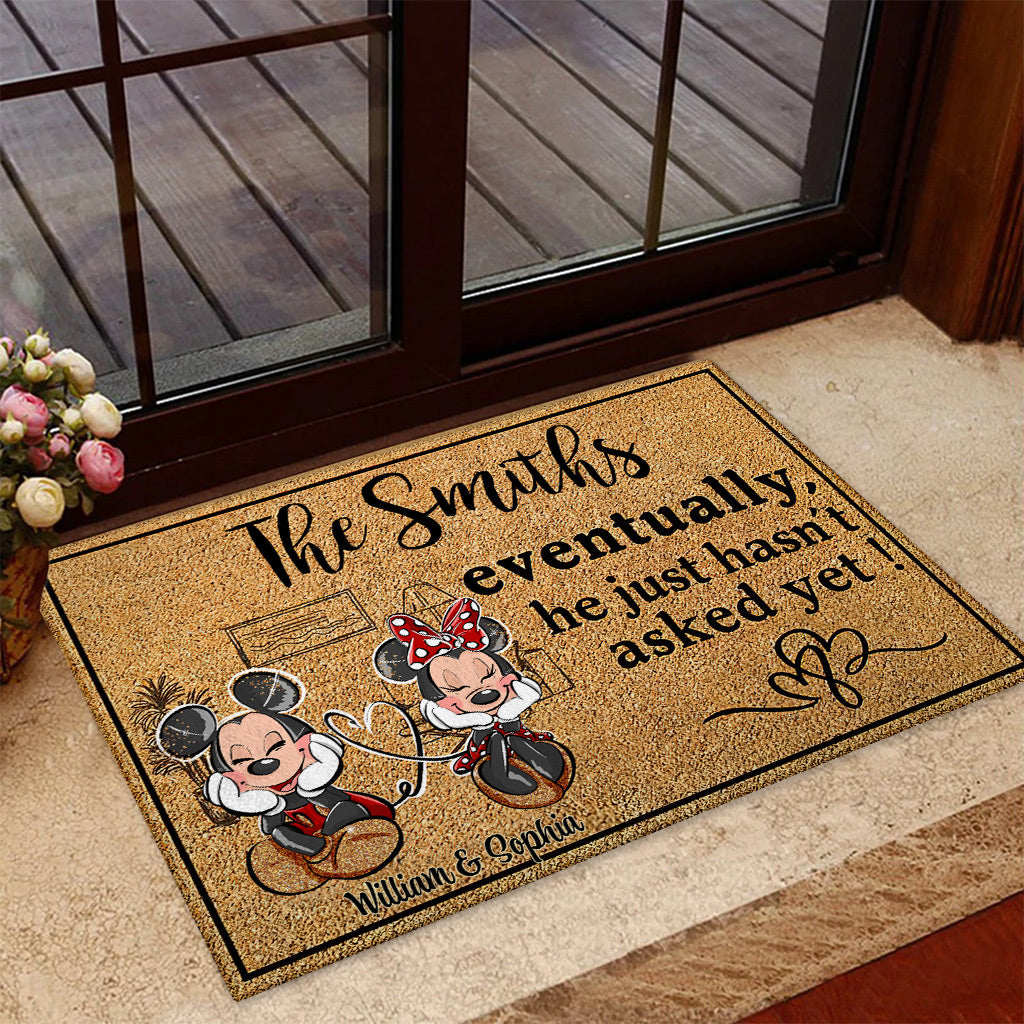 Personalized Mouse Doormat Custom Family Name Housewarming Gift