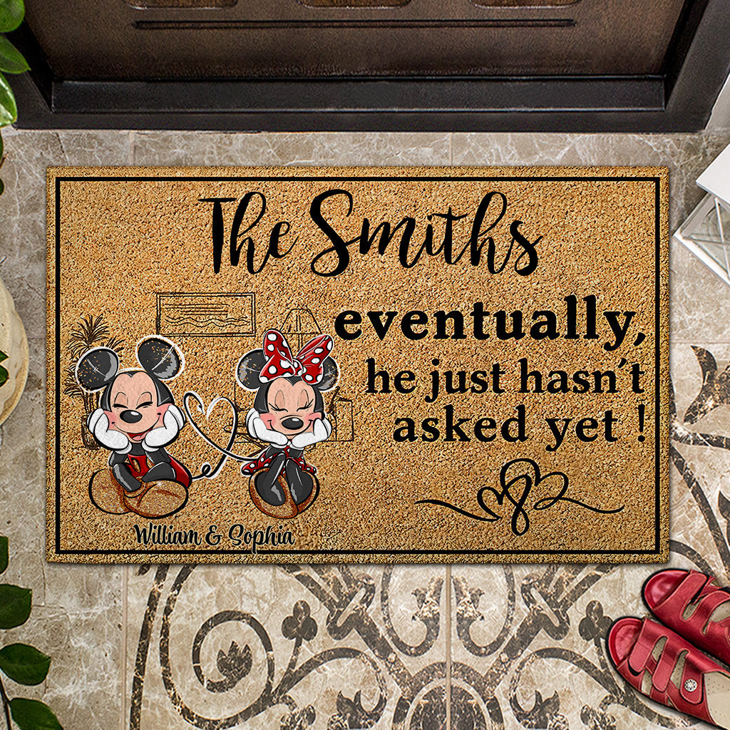 Personalized Mouse Doormat Custom Family Name Housewarming Gift