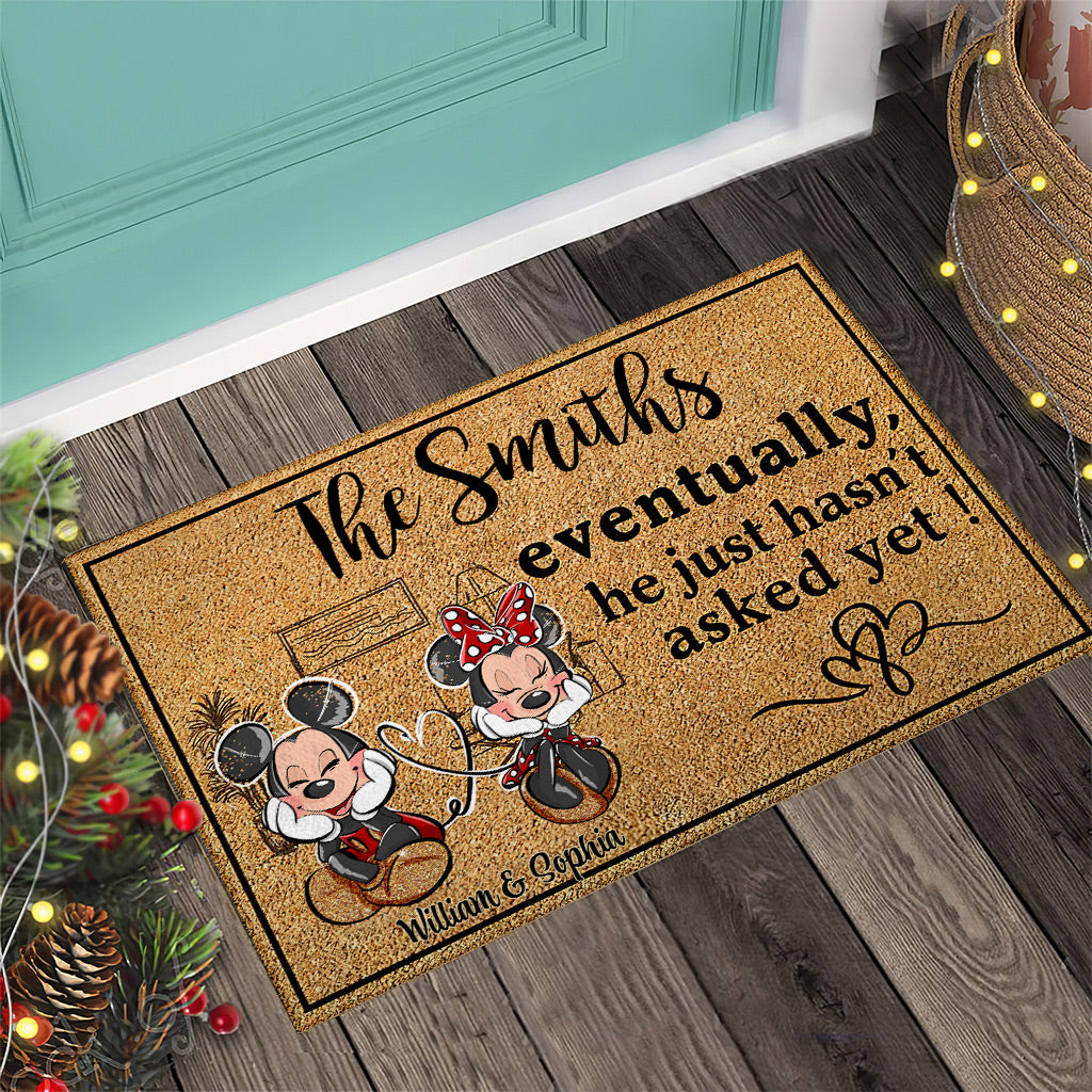 Personalized Mouse Doormat Custom Family Name Housewarming Gift