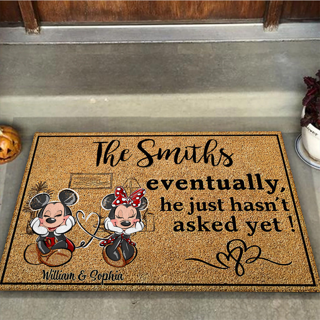 Personalized Mouse Doormat Custom Family Name Housewarming Gift