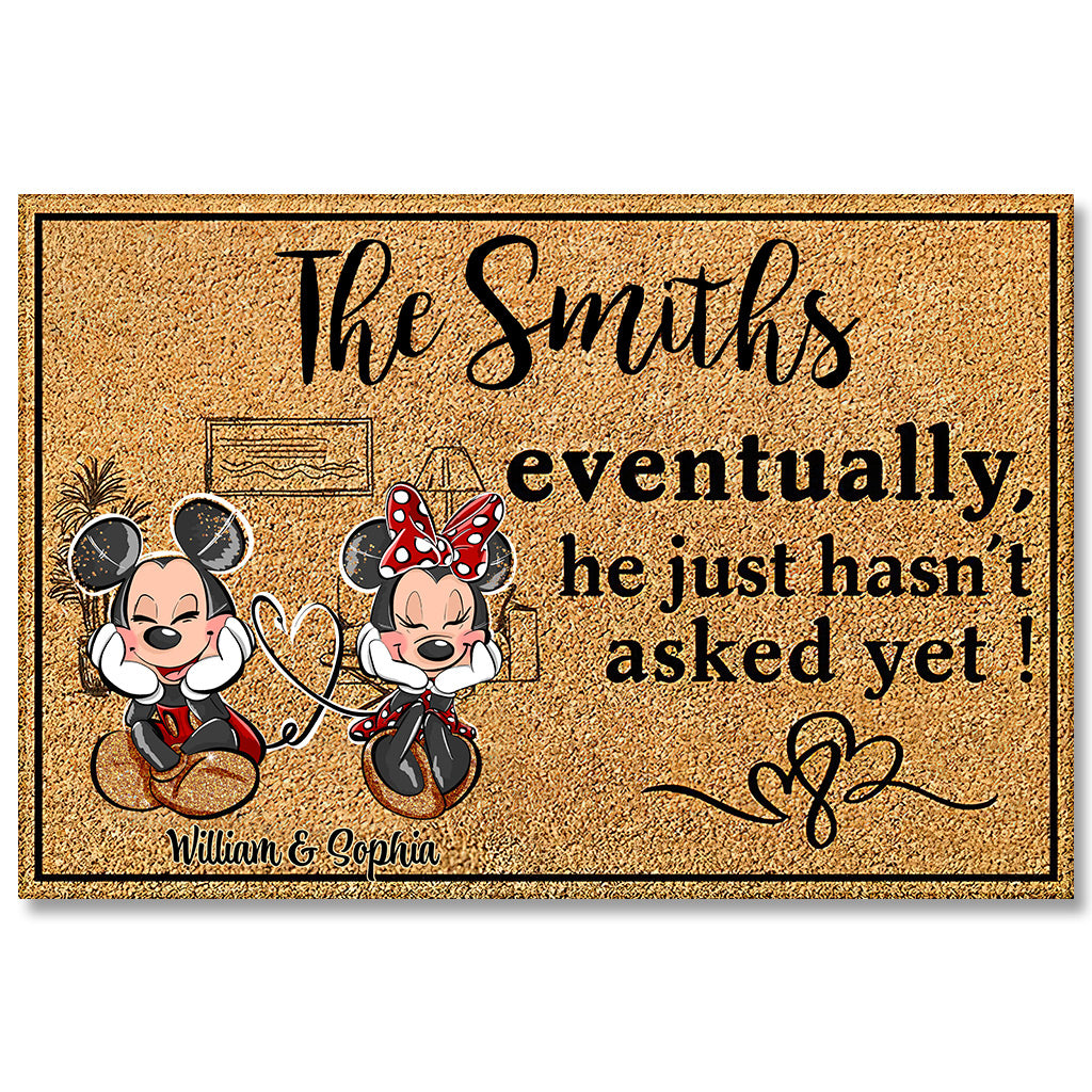 Personalized Mouse Doormat Custom Family Name Housewarming Gift