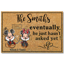 Load image into Gallery viewer, Personalized Mouse Doormat Custom Family Name Housewarming Gift
