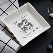 Load image into Gallery viewer, Personalized Ceramic Mouse Jewelry Dish Custom Name Gift for Couple
