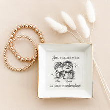 Load image into Gallery viewer, Personalized Ceramic Mouse Jewelry Dish Custom Name Gift for Couple
