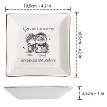 Load image into Gallery viewer, Personalized Ceramic Mouse Jewelry Dish Custom Name Gift for Couple

