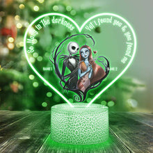 Load image into Gallery viewer, Personalized Nightmare Shaped Plaque Light Base Couple Gift for Valentine's Day

