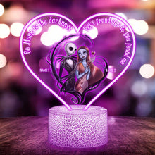Load image into Gallery viewer, Personalized Nightmare Shaped Plaque Light Base Couple Gift for Valentine's Day

