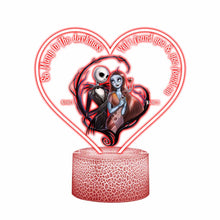 Load image into Gallery viewer, Personalized Nightmare Shaped Plaque Light Base Couple Gift for Valentine's Day
