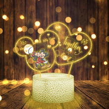 Load image into Gallery viewer, Personalized Mouse Shaped LED Plaque Light Base for Couples
