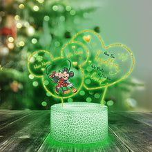 Load image into Gallery viewer, Personalized Mouse Shaped LED Plaque Light Base for Couples
