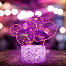 Load image into Gallery viewer, Personalized Mouse Shaped LED Plaque Light Base for Couples
