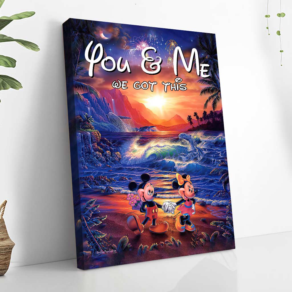 Personalized Couple Canvas Print You & Me We Got This Gift