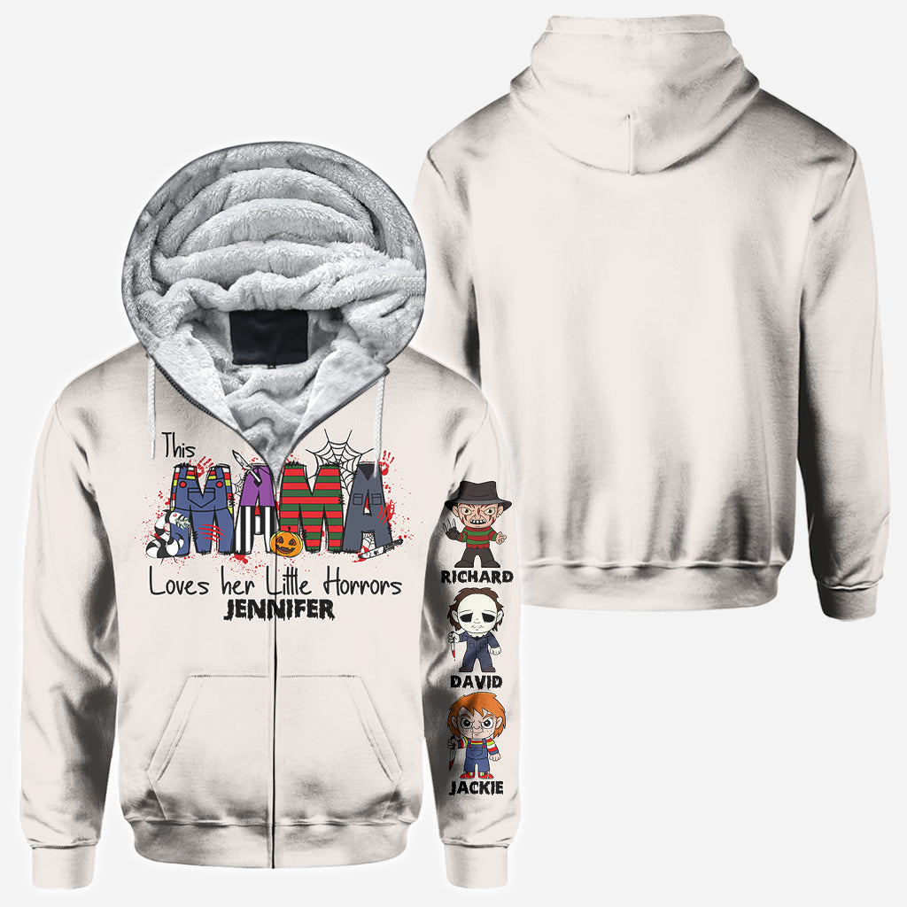 Personalized Horror Theme All-Over Shirt for Mom | Custom Name Gift