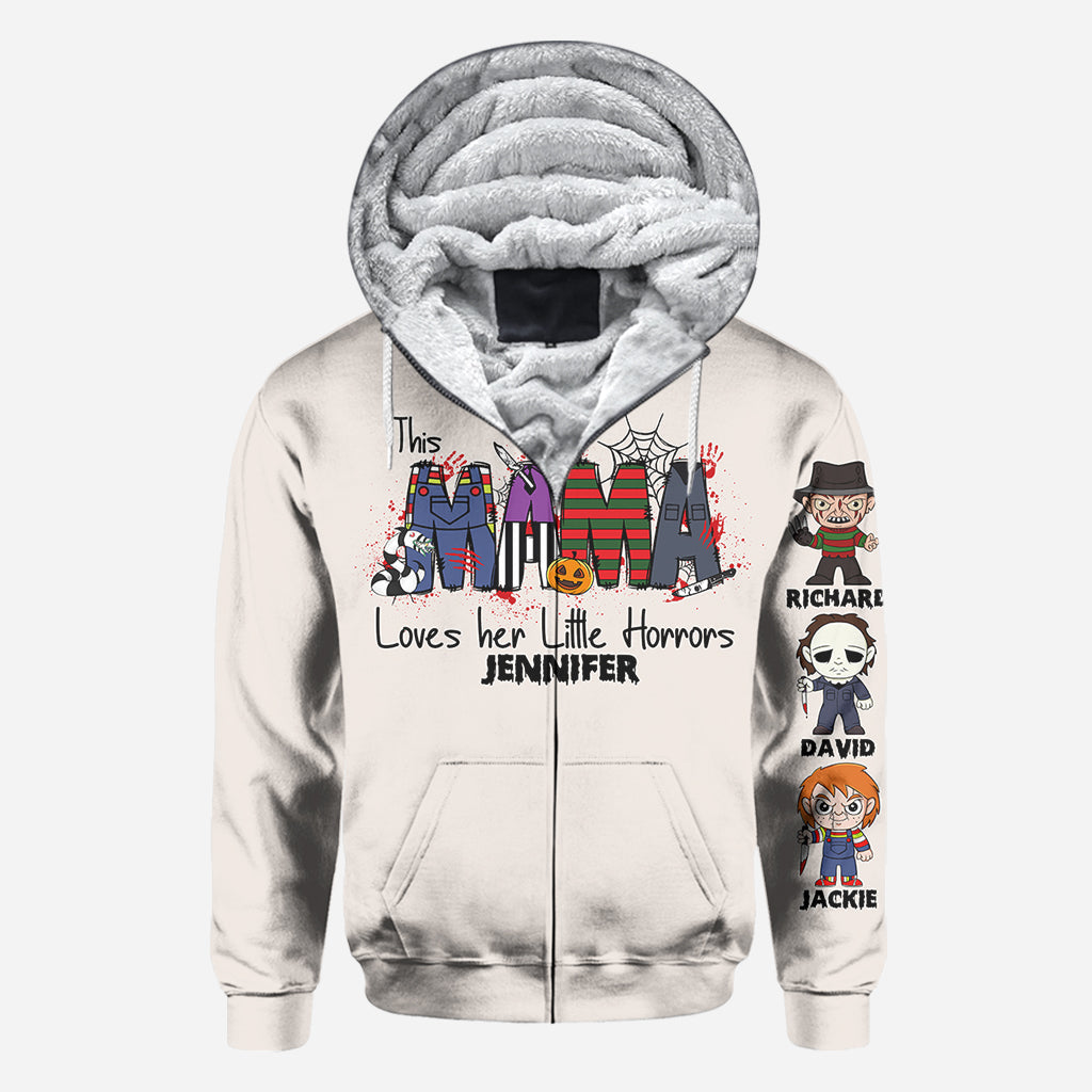 Personalized Horror Theme All-Over Shirt for Mom | Custom Name Gift
