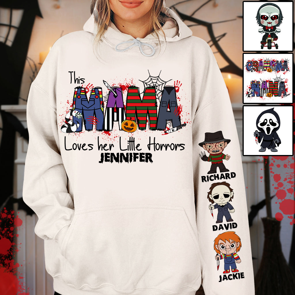 Personalized Horror Theme All-Over Shirt for Mom | Custom Name Gift