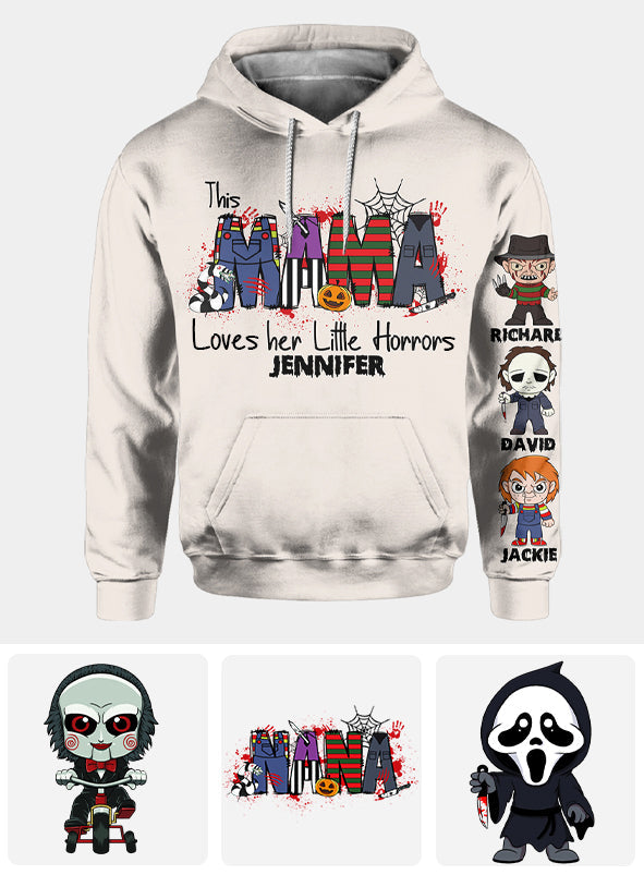 Personalized Horror Theme All-Over Shirt for Mom | Custom Name Gift
