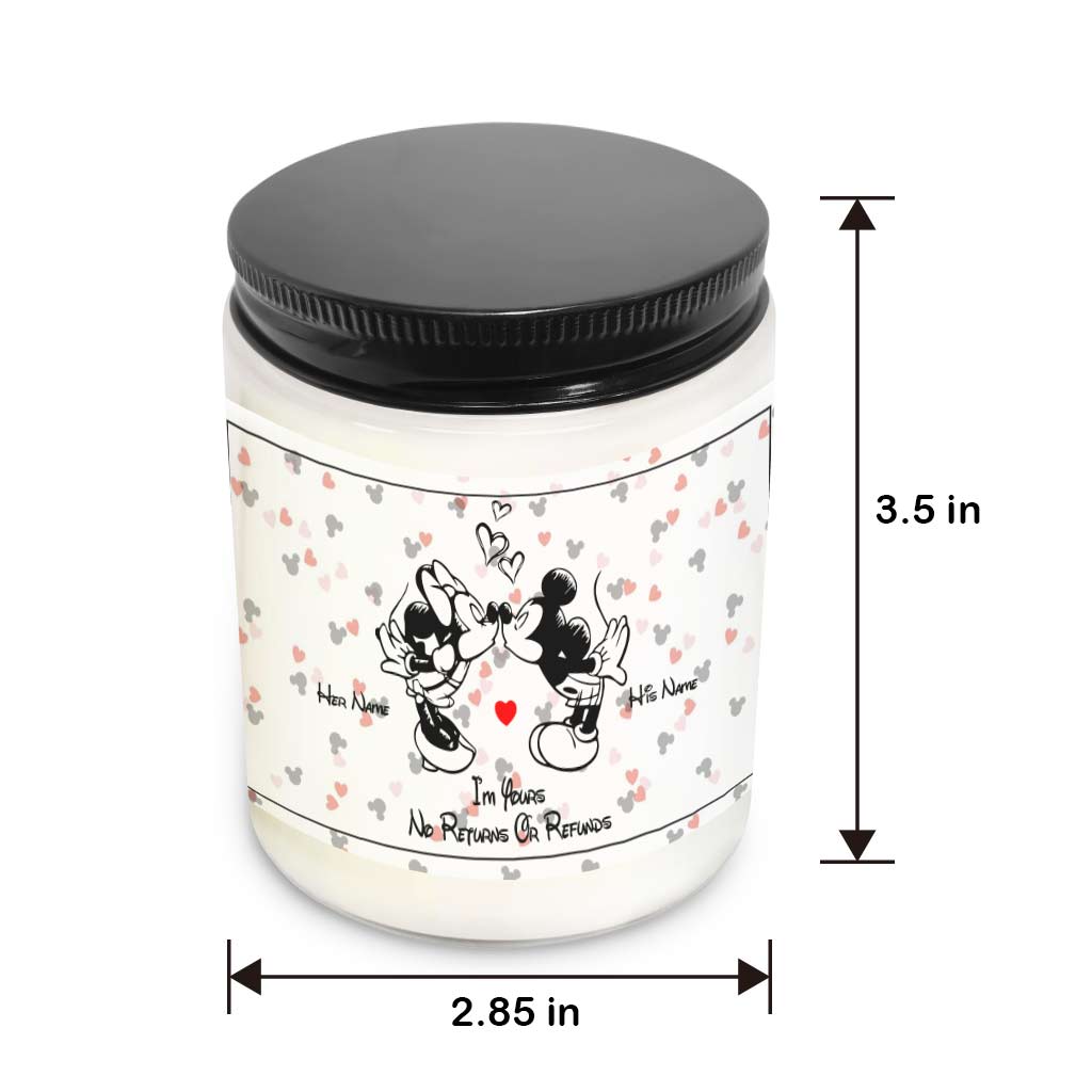 Personalized Couple Candle I'm Yours No Returns Gift