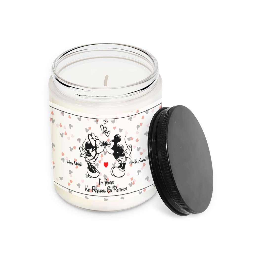 Personalized Couple Candle I'm Yours No Returns Gift