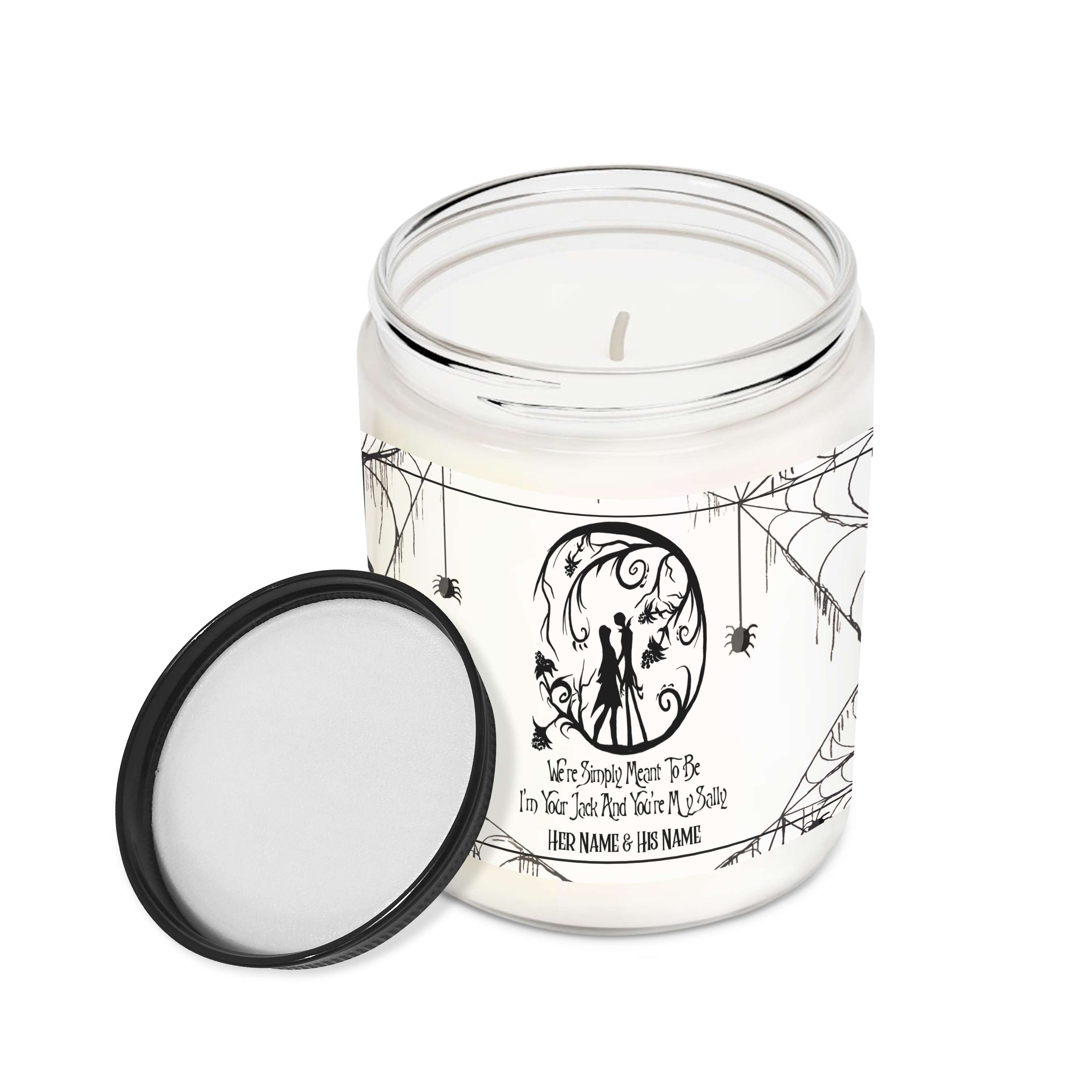 Personalized Couple Nightmare Candle Custom Names Gift for Halloween