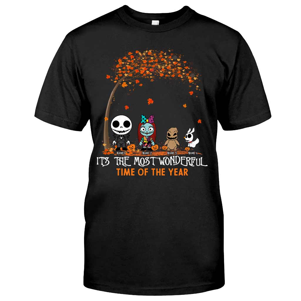 Personalized Halloween T-shirt & Hoodie with Custom Names for Family