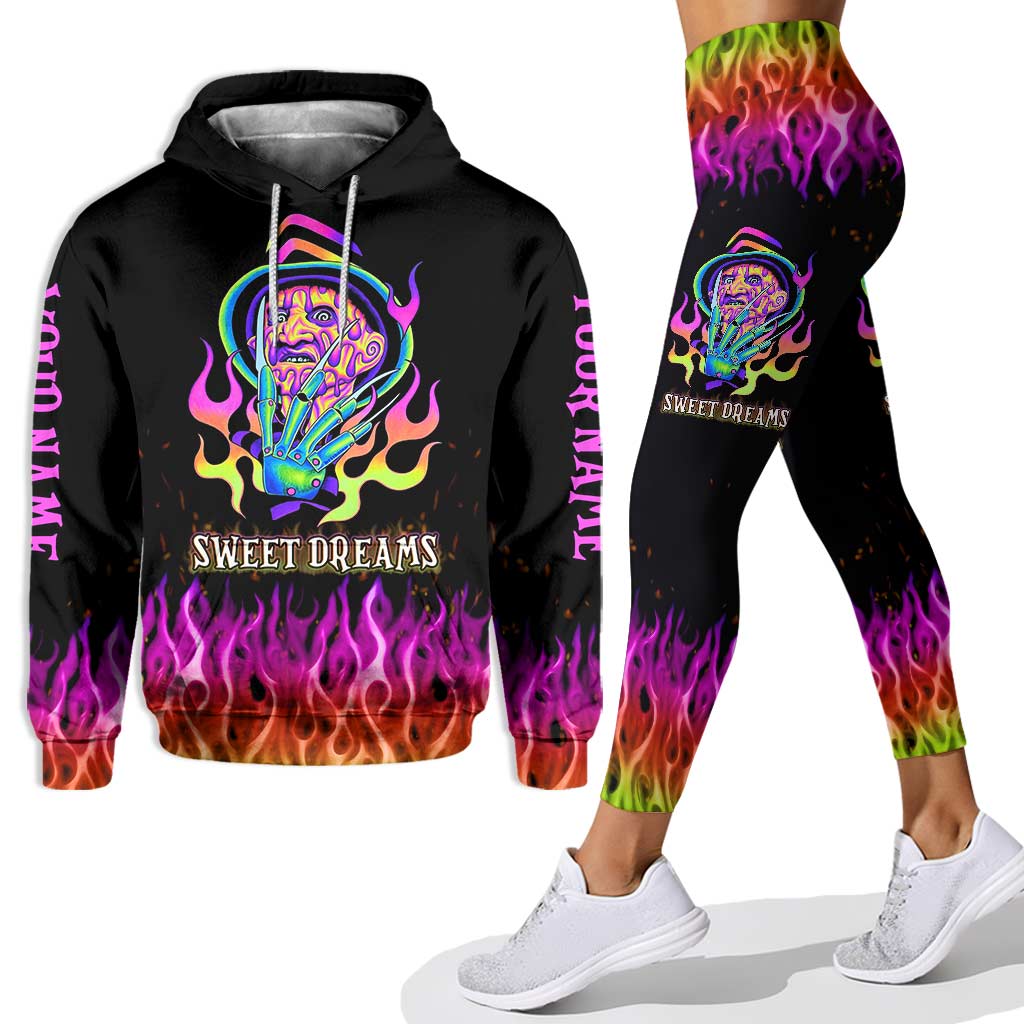 Custom Name Sweet Dreams Hoodie and Leggings Set for Women