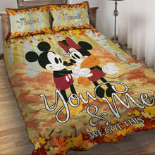 Load image into Gallery viewer, Personalized Mouse Quilt Set with Names - Cozy Couples Gift

