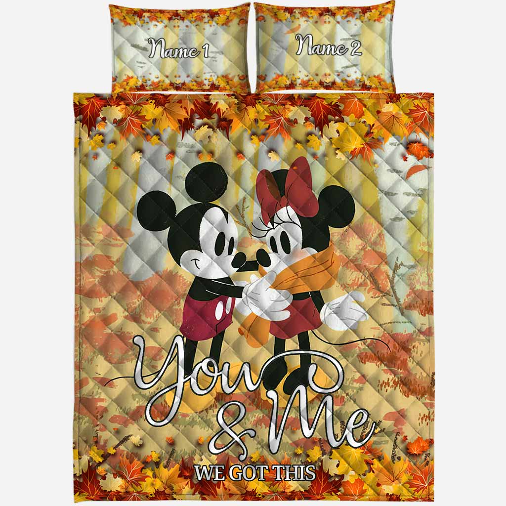 Personalized Mouse Quilt Set with Names - Cozy Couples Gift