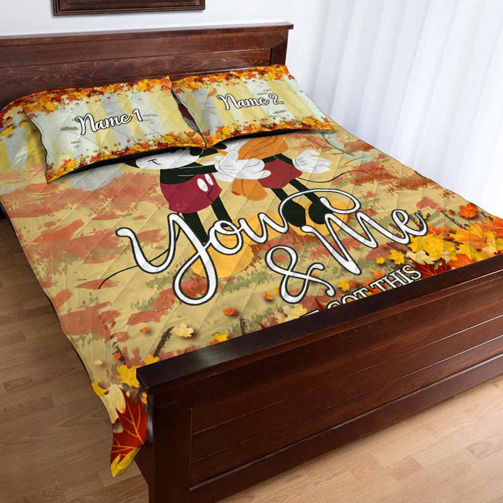 Personalized Mouse Quilt Set with Names - Cozy Couples Gift