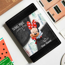 Load image into Gallery viewer, Personalized Mouse Passport Holder Custom Name Travel Gift
