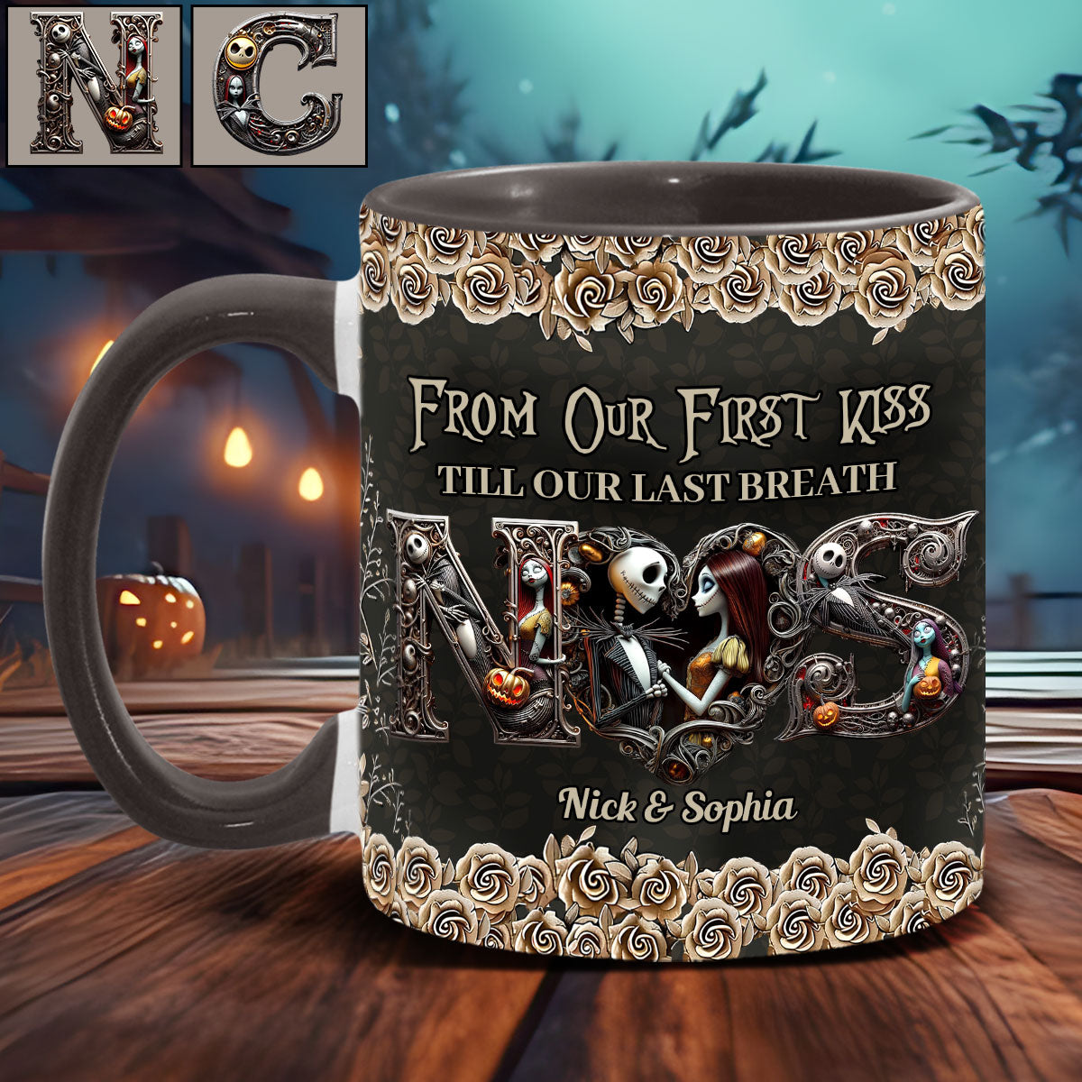 Personalized Nightmare Mug Custom Couple Gift for Halloween