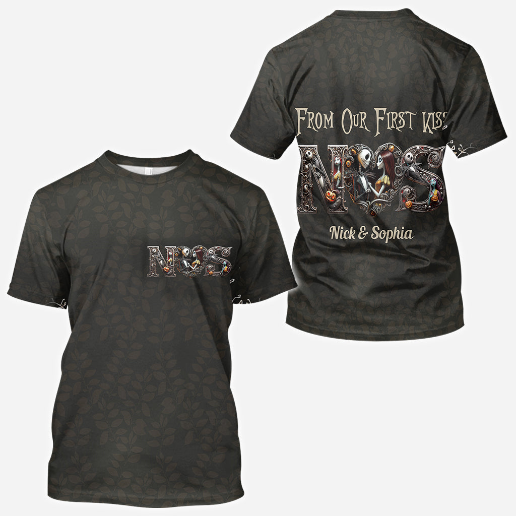 Personalized Halloween All Over Shirt for Couples Gift