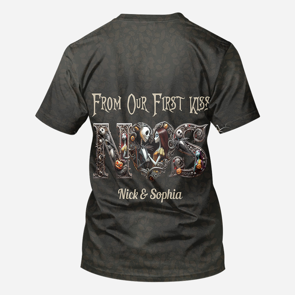 Personalized Halloween All Over Shirt for Couples Gift