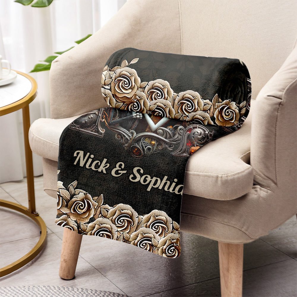 Personalized Nightmare Blanket Custom Couple Gift for Wedding Anniversary