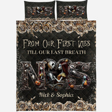 Load image into Gallery viewer, Personalized Nightmare Quilt Set Custom Name Gift for Couples

