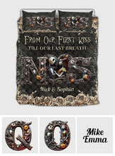 Load image into Gallery viewer, Personalized Nightmare Quilt Set Custom Name Gift for Couples
