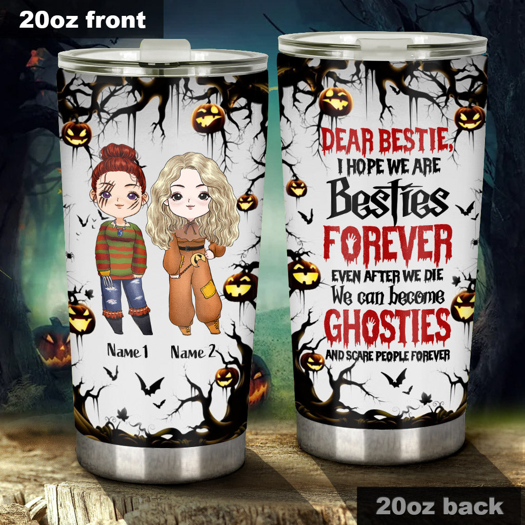 Personalized Halloween Tumbler Custom Bestie Forever Drinkware