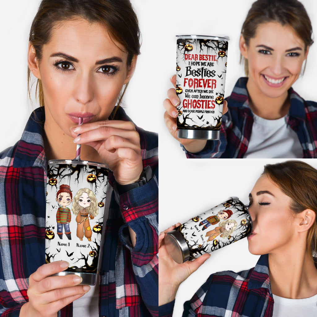 Personalized Halloween Tumbler Custom Bestie Forever Drinkware