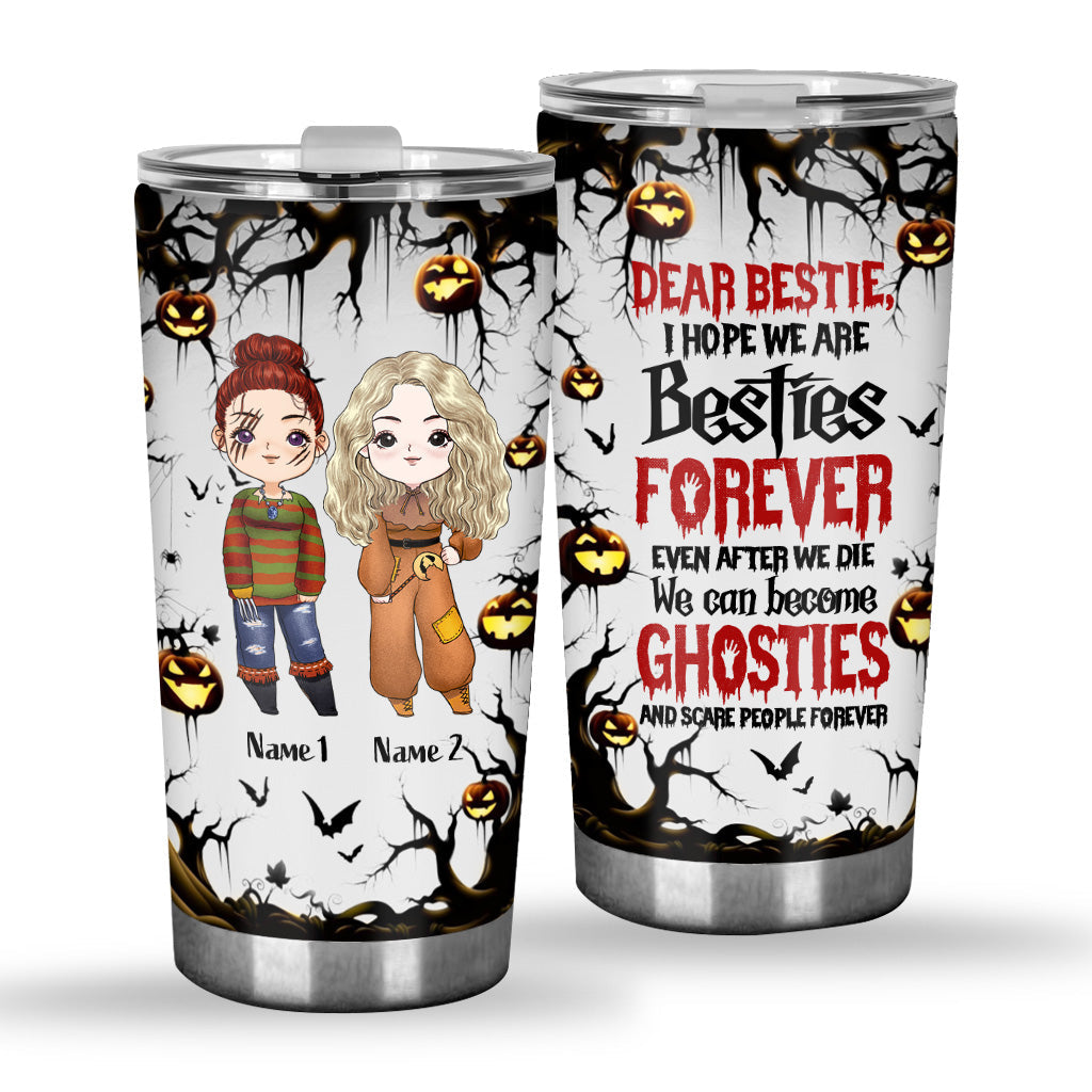 Personalized Halloween Tumbler Custom Bestie Forever Drinkware